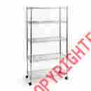 She14305zb 14-inch Seville Classics Five-shelf System By 30-inch Wire Adjustable Feet Chrome Steel Utility