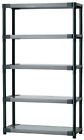 1755891 Shelving Unit Grey Black Plastic Freestanding Storage Rack 691171755891