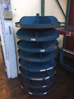 1960s - 70 S Rotobin Vintage Industrial Rare Upright Revolving Shelf Parts Bin Organizer