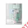 H5-1223kl 2-tier 463890 Style Selections Freestanding Chrome Pedestal Sink Storage Shelving Unit 801116006654