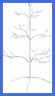 20999-dwa White Metal Ornament Display Tree Jewelry Organizer Wire 025403198673