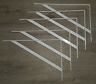 25-7550 Stanley Lot Of Five Shelf Brackets White Powder Coat