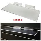 26-035cl Think Unique Creations Clear Colored Acrylic Slatwall Shelves 0724165644724