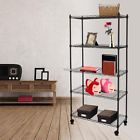 29x13x61 Unbranded 5 Tier Unit Steel Wire Metal Rack Shelving Holder With Wheels Us 29x13x61 Unbranded 5 Tier Unit Steel Wire Metal Rack Shelving Holder With Wheels Us