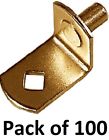 345br Knape Vogt Brass Plated Shelf Supports For Holes 029274007751