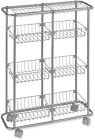 4008838165171 Unbranded Slim Trolley With Shelves In Silver