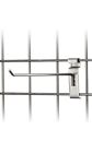 40525 Non Branded 10 Wire Slat Grid Hooks Hook Pegs Gridwall Silver 100 Steel Retail Display