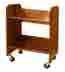 43807 Catskill Craftsman Rolling Rack With Tilted Shelves Book Cart Stand Home Office Furniture 755025043807