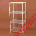 Tli-x4t-wsx-nwf-whi 46.46 Gold Sparrow Wire Four Shelf Shelving Unit 811430022001