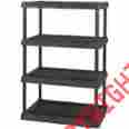 4tblk18 Centrex Plastics Llc Fundamentals Black 4 Tier Ventilated Shelf Unit 847170000085