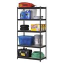 637769657673 Edsal Steel Metal Five Shelving Garage Storage Shelves Rack Unit Black 36 X 18 72