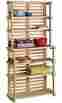68332 Unbranded Generic Wooden Bakers Rack 6 Shelf Wood Retail Floor Display Merchandiser 70 H X 34