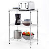 6cirxvhrv3 Chrome Steel Shelving Unit For Pantry Kitchen Books Decor Storage