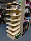 8120 Unbranded Retail Shelving Shelves Laminated Wood Tall Narrow Wide
