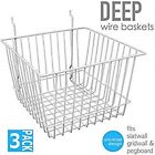 8456w Only Hangers Deep Wire Baskets For Gridwall Slatwall And White