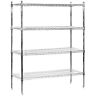 9548s-chr  Salsbury Industries Stationary Wire Shelving Unit Wide By 820996449696