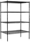 9644s-blk Salsbury Industries Stationary Wire Shelving Unit By Black 9644s-blk Salsbury Industries Stationary Wire Shelving Unit By Black