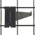 A04602 Kcf Kc Store Fixtures Gridwall Shelf Brackets Black Pack Of