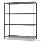 Alesw206024ba Alera Black Anthracite Wire Shelving Alesw206024ba Alera Black Anthracite Wire Shelving