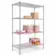Alesw504824sr Alera Wire Shelving Starter Kit Four-shelf 48w X 24d 72h Silver 042167923327
