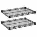Alesw582418bl Alera Industrial Extra Wire Shelving Storage Shelf 24w X 18d Blk 2 Shelves Ct 042167924263