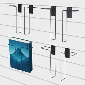 All-177 Alffun 4 Pair Adjustable Literature Display For Slatwall Metal Wire Magazine All-177 Alffun 4 Pair Adjustable Literature Display For Slatwall Metal Wire Magazine