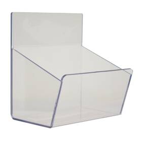 Altatac 380735155306 6 Inch X 5.5 4.25 Clear Gray Plastic Dump Bin For Slatwall Pack Of 1