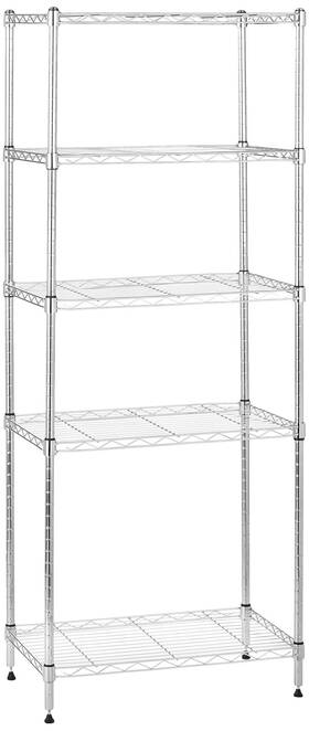 Amazon Basics Wsf-ld-142460-c-5 5-shelf Adjustable Storage Shelving Unit For Chrome