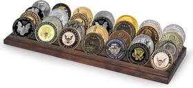 Codwal1204 Americanflat 12x4 Challenge Coin Display 11.97 X 3.8 0.79 Inches Walnut