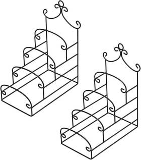 Ar8866-4-2 Artliving 4-tier Metal Scrollwork Dish Rack Plate Display 4 Tier Black Ar8866-4-2 Artliving 4-tier Metal Scrollwork Dish Rack Plate Display 4 Tier Black