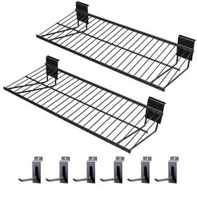 Atoola 628094563319 Slatwall Shelves 24 Inch Heavy Duty Accessories Slat Wall Wire She Atoola 628094563319 Slatwall Shelves 24 Inch Heavy Duty Accessories Slat Wall Wire She