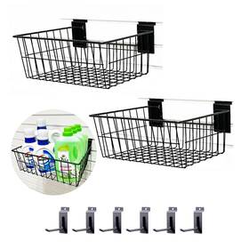 Atoola 628094563326 Slatwall Baskets 15 Inch Large Wire Heavy-duty Slat Wall H
