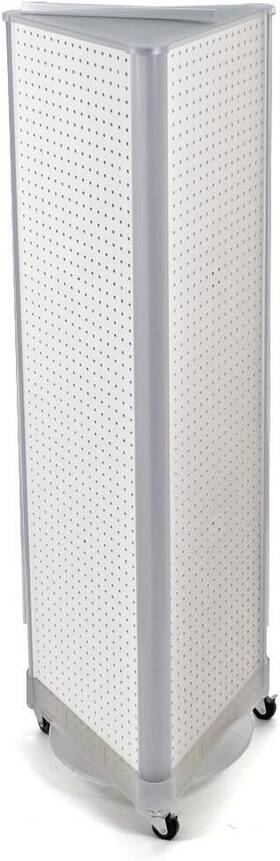 700451-wht Azar Displays Three-sided Spinning Pegboard Wheeled Plastic Base White Solid 700451-wht Azar Displays Three-sided Spinning Pegboard Wheeled Plastic Base White Solid