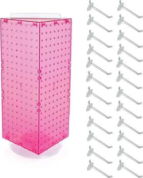 703385-pnk-4c24 Azar Displays Four-sided Revolving 8 Inch W X 20 H Pegboard 703385-pnk-4c24 Azar Displays Four-sided Revolving 8 Inch W X 20 H Pegboard