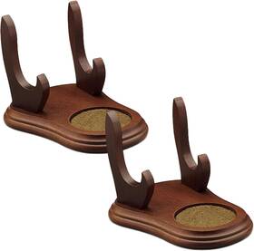 1346 Banberry Designs Tea Cup And Saucer Display Stand - Set Of 2 Pack Brown