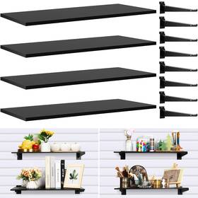 Sij-barydat-1709 Barydat 4 Set Slatwall Shelves With Metal Brackets Shelf Knife Sij-barydat-1709 Barydat 4 Set Slatwall Shelves With Metal Brackets Shelf Knife
