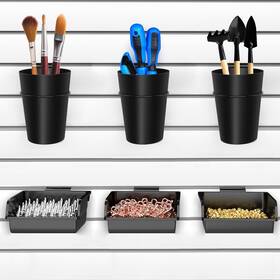 Bt338 Beaptcely Slatwall Cups Bins Set Wall Organizer With Hooks And Loops Bt338 Beaptcely Slatwall Cups Bins Set Wall Organizer With Hooks And Loops