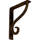 Bktm01x05x08sas Ekena Millwork Ashford Single Wrought Iron Bracket