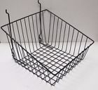 Black Gridwall Baskets "x8 " 12 "x12 - Style Slant Lot 6 Slatwall Wire Black Gridwall Baskets "x8 " 12 "x12 - Style Slant Lot 6 Slatwall Wire