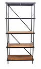 Bm161362 Benzara Well Made Metal And Wood Shelving Unit 192551073203 Bm161362 Benzara Well Made Metal And Wood Shelving Unit 192551073203