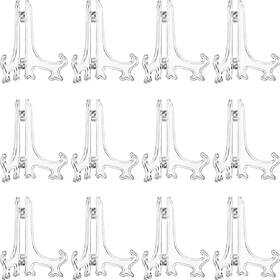 Boao 754407233133 12 Pack Plastic Easel Stand Clear Display Card Plate 6 Inches Boao 754407233133 12 Pack Plastic Easel Stand Clear Display Card Plate 6 Inches