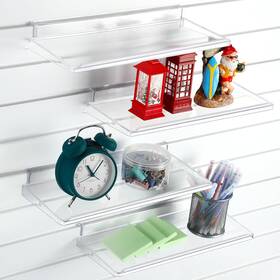 Briwooody-shelves-78 Briwooody 4 Pack Slatwall Shelves 14.5 X 5.9 Inch Plastic Clear Panel Wall Mount Briwooody-shelves-78 Briwooody 4 Pack Slatwall Shelves 14.5 X 5.9 Inch Plastic Clear Panel Wall Mount