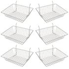 Bsk16-ec Econoco Epoxy Chrome Sloping Wire Basket For Slatwall 0841134101047 Bsk16-ec Econoco Epoxy Chrome Sloping Wire Basket For Slatwall 0841134101047
