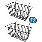 Bsk17-b 2 Only Hangers Black Wire Baskets For Slatwall Gridwall And Pegboard Bsk17-b 2 Only Hangers Black Wire Baskets For Slatwall Gridwall And Pegboard