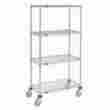 C2460pc Nexel Wire Stem Caster Truck 4 Shelf Shelving Unit Finish Chrome Size 69 H X 60 W C2460pc Nexel Wire Stem Caster Truck 4 Shelf Shelving Unit Finish Chrome Size 69 H X 60 W