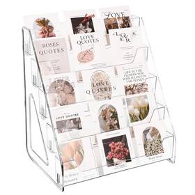Celsol Bcd-5t-17 Upgraded 5 Tier Acrylic Card Display Stand Clear 1 Pack