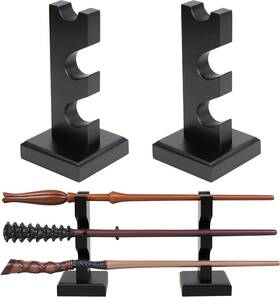 Champwe 721927018700 Wizard Wand Display Stand Wooden Magic Wands Holder 3 Tiered Black Champwe 721927018700 Wizard Wand Display Stand Wooden Magic Wands Holder 3 Tiered Black