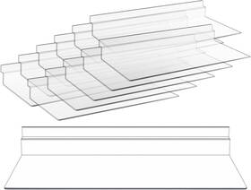 Ssb-2022-4p Chris.w 12pcs Clear Shelves For Slatwall 4x10 In Shelf Hanging Slat Wa