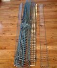 " Chrome Fence High Lot 48 3 Standing 18 Gondola Shelves Long Free " Chrome Fence High Lot 48 3 Standing 18 Gondola Shelves Long Free