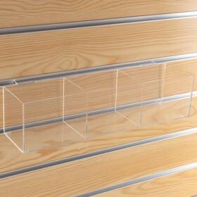 Sw-s001 Ciaoher Slatwall Acrylic Retail Tray Rectangular Clear Dump Bin Merchandise Storage O